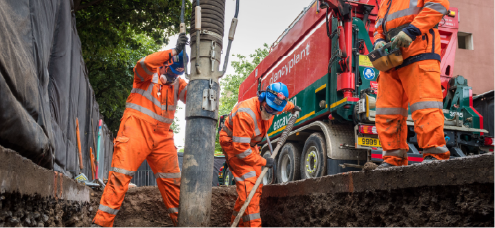 Works working on road